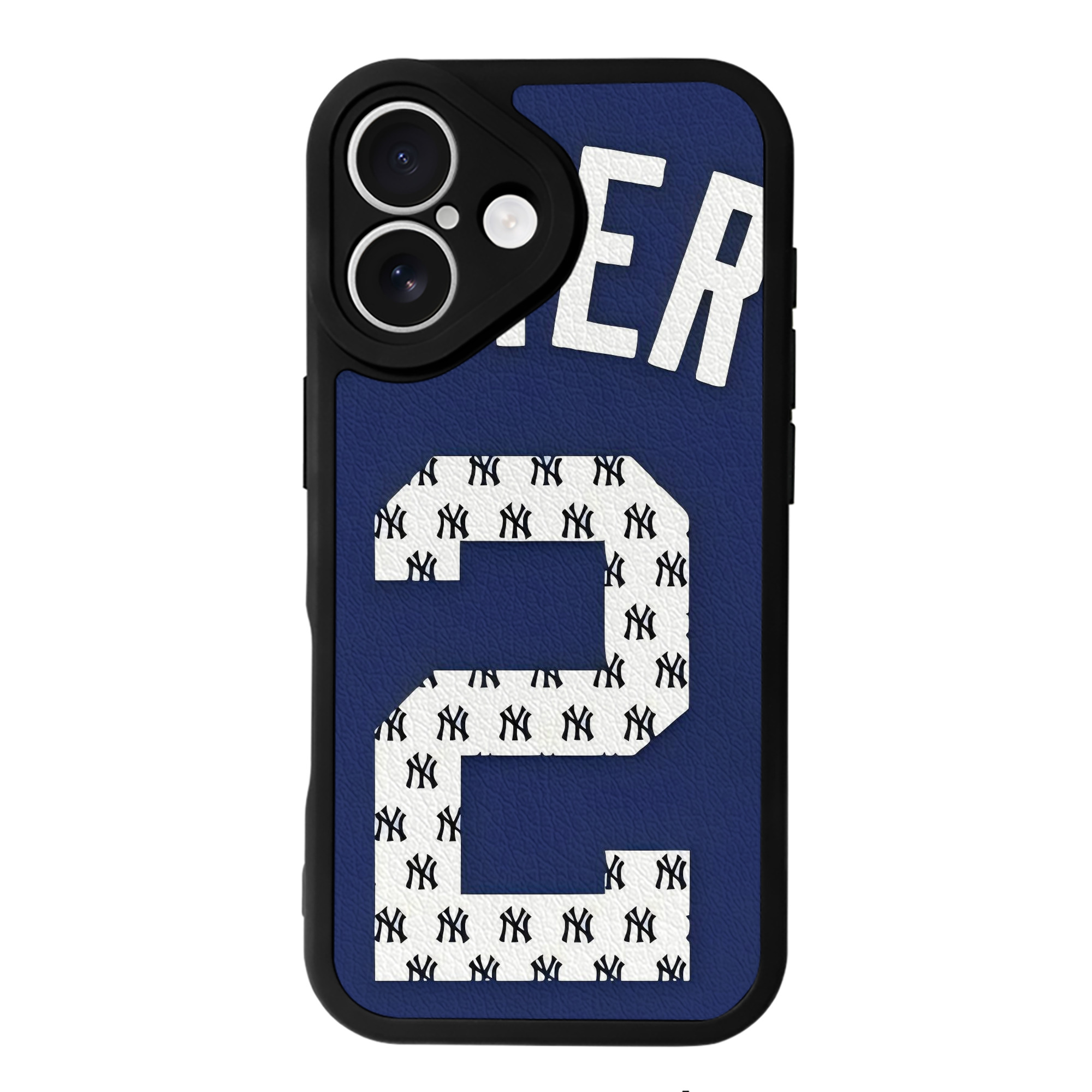 Derek Jeter 50 IPhone 16 Silicone Leather Case – UV Print, Lambskin Texture – Perfect Fit, Wireless Charging Compatible, Scratch Resistant, Precise Cutouts – Stylish Protection For IPhone 16